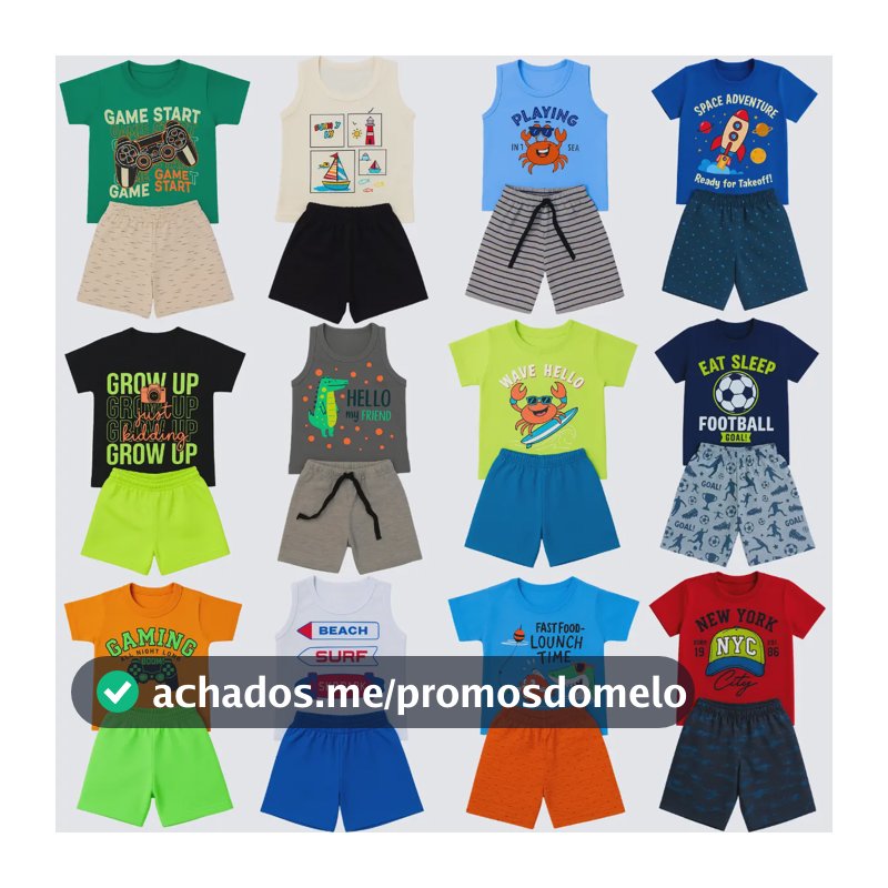 Kit 10 Peças De Roupa Conjunto Infantil Menino Dia A Dia