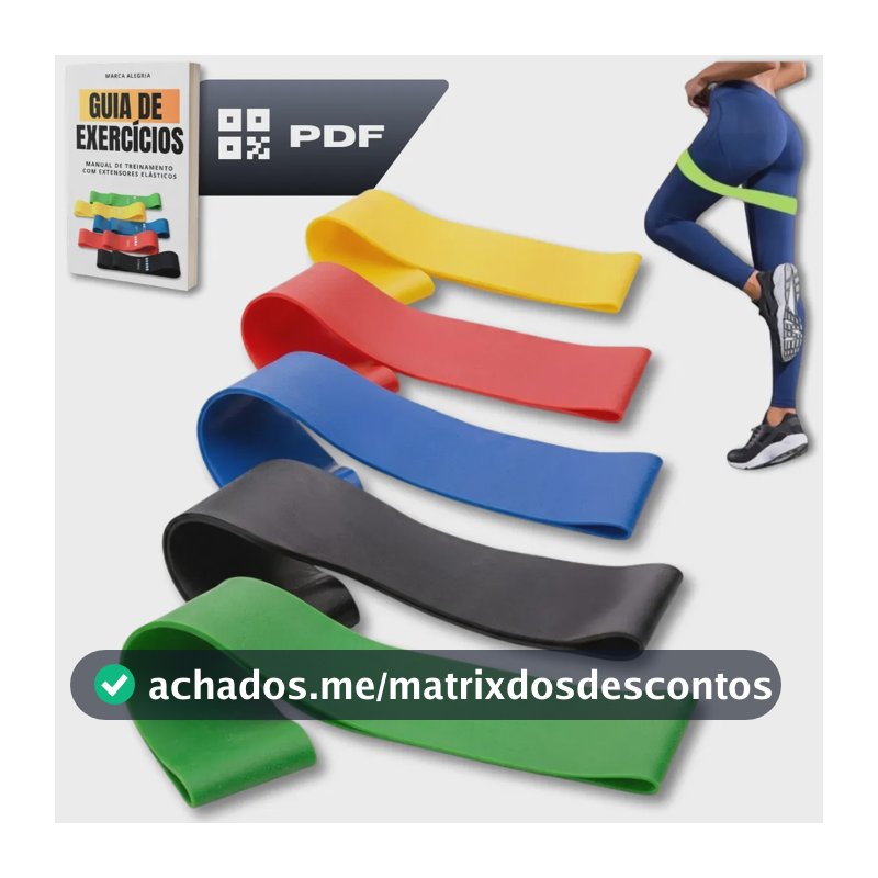Kit 5 Faixa Elástica Super Mini Band Extensor Elástico Para Treino Resistência Funcional Academia Ginástica Yoga Esporte Banda Extra Forte De Treinamento Pilates Fisioterapia Alegria