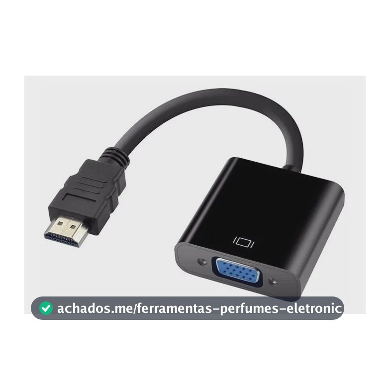 Cabo Adaptador Hdmi Para Vga E Tv Pc Notebook Audio E Video Dr Hank