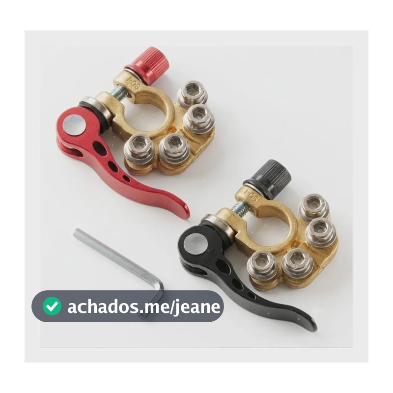 2 Conector Terminal Bateria Automotiva Engate Rápido