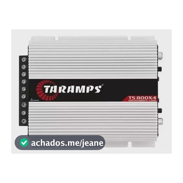 Modulo Taramps Ts 800 Rms Ts800x4 2 Ohms Amplificador 800w Entrada Rca E Fio T800 4 Canais Som Automotivo