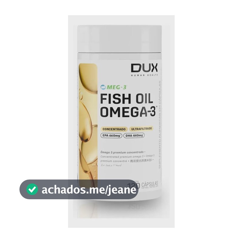 Ômega 3 Dux Fish Oil 120 Cápsulas 660mg Epa 440mg Dha Sem Sabor