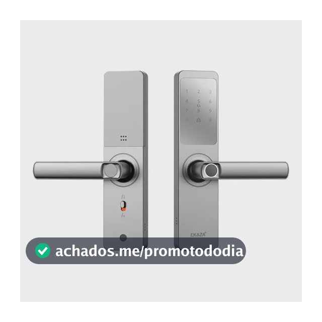 Fechadura Digital Inteligente Biometria Lyra Wifi Ekaza Alumínio Prateado