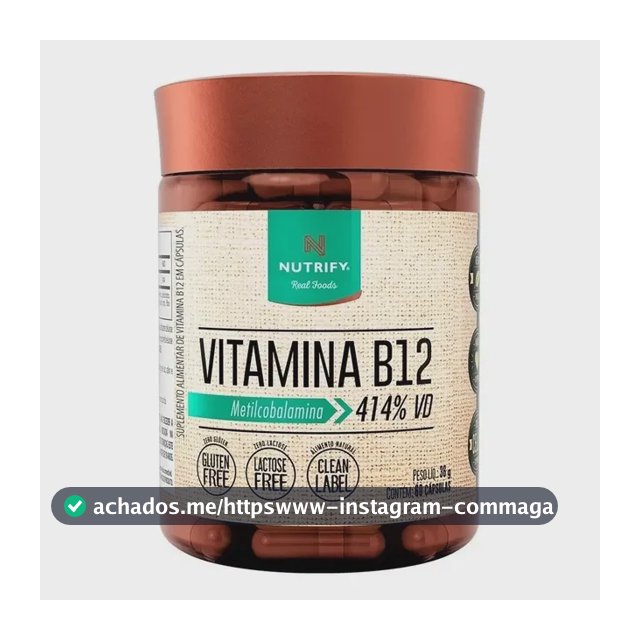 Vitamina B12 Nutrify Vitamina e Minerais em cápsula Sem sabor x 36g de 60 un