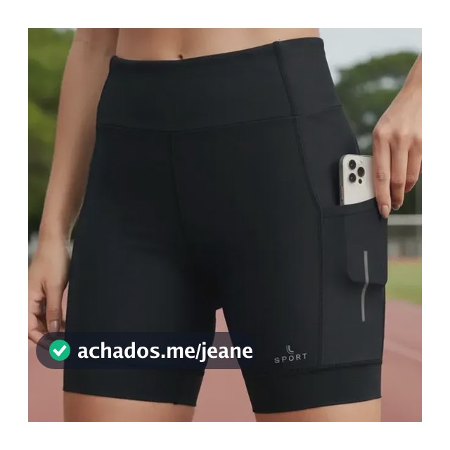 Bermuda Corrida Curta Compressão Feminina Lupo Run 7 Pockets