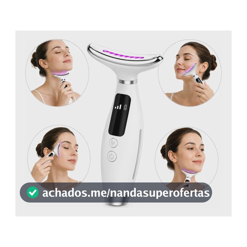Aparelho Massageador Facial Pescoço Efeito Lifting Aleatório Bivolt