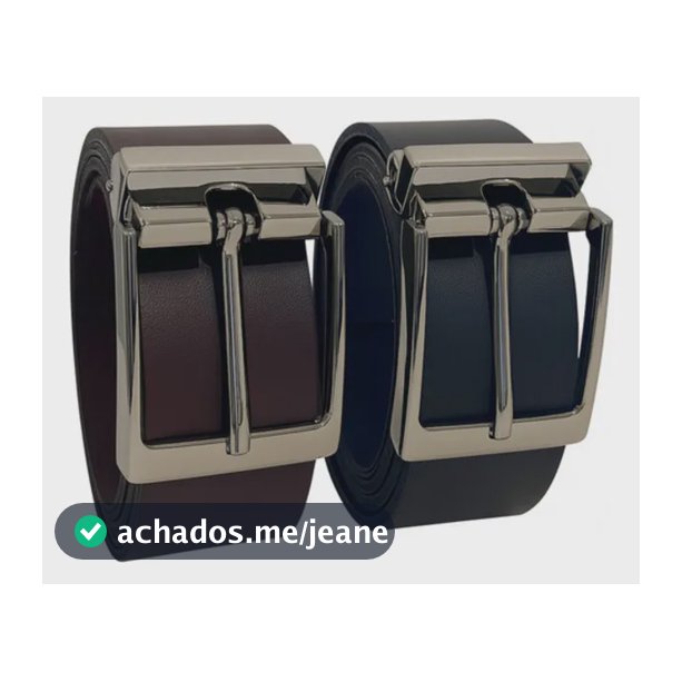 Kit 2 Cintos Masculinos Couro Legítimo Preto Café Social Preto/café Liso 105