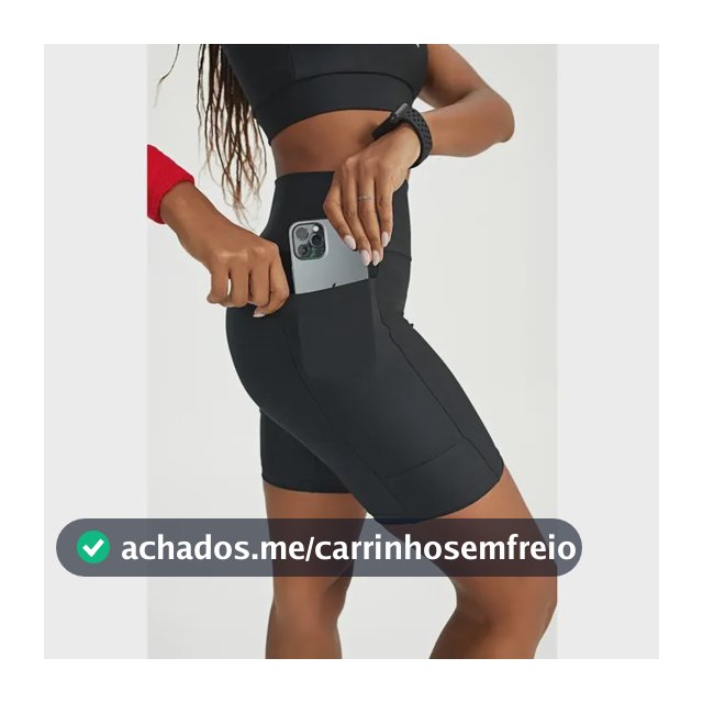 Short Feminino Fitness Com Bolso Compact Preto