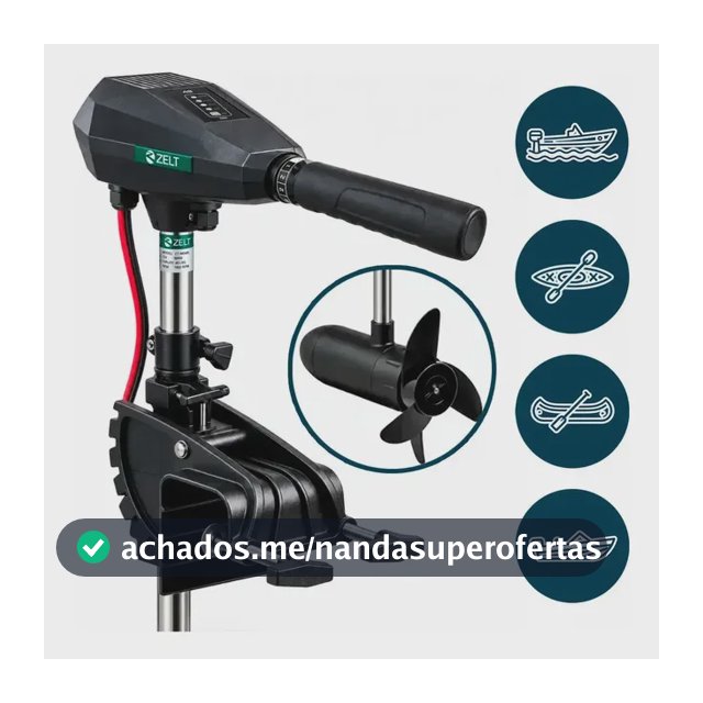 Motor Elétrico De Popa 24v 86lb Para Barco Canoa Caiaque 960w Zelt