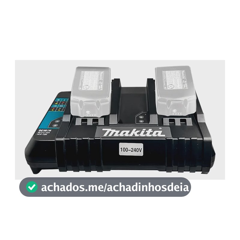 Carregador Makita Dc18sh Duplo 18v Bivolt Uso Profissional