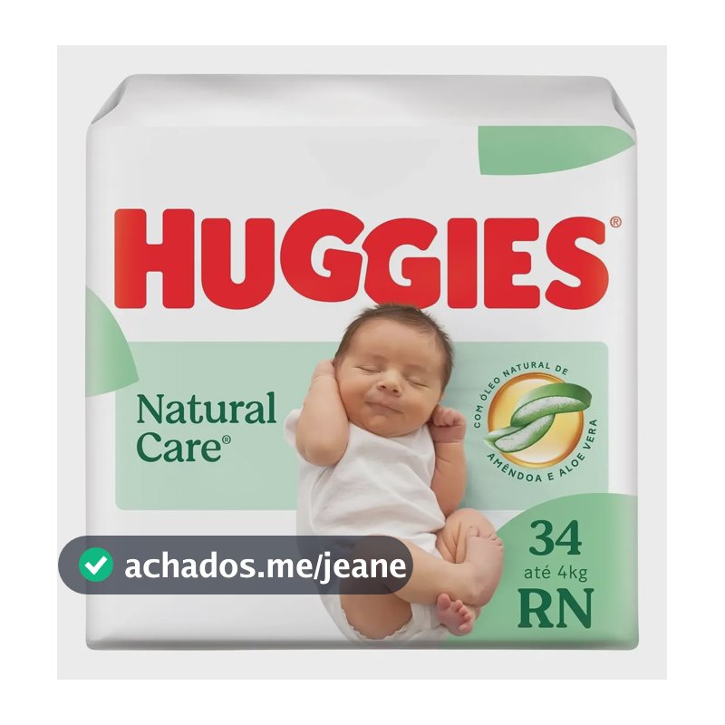 Fralda Huggies Natural Care Rn 34 Unidades Recém-nascido Recém-nascido (rn)
