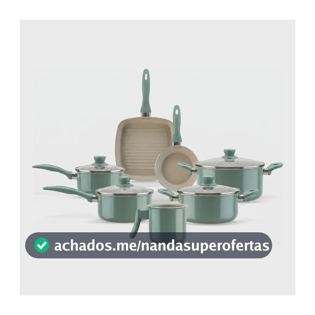 Jogo De Panelas Ceramic Life Easy 7 Peças Verde Jade Verde