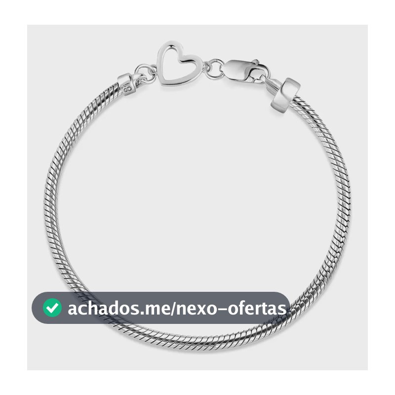 Pulseira Life Coração Em Prata 925