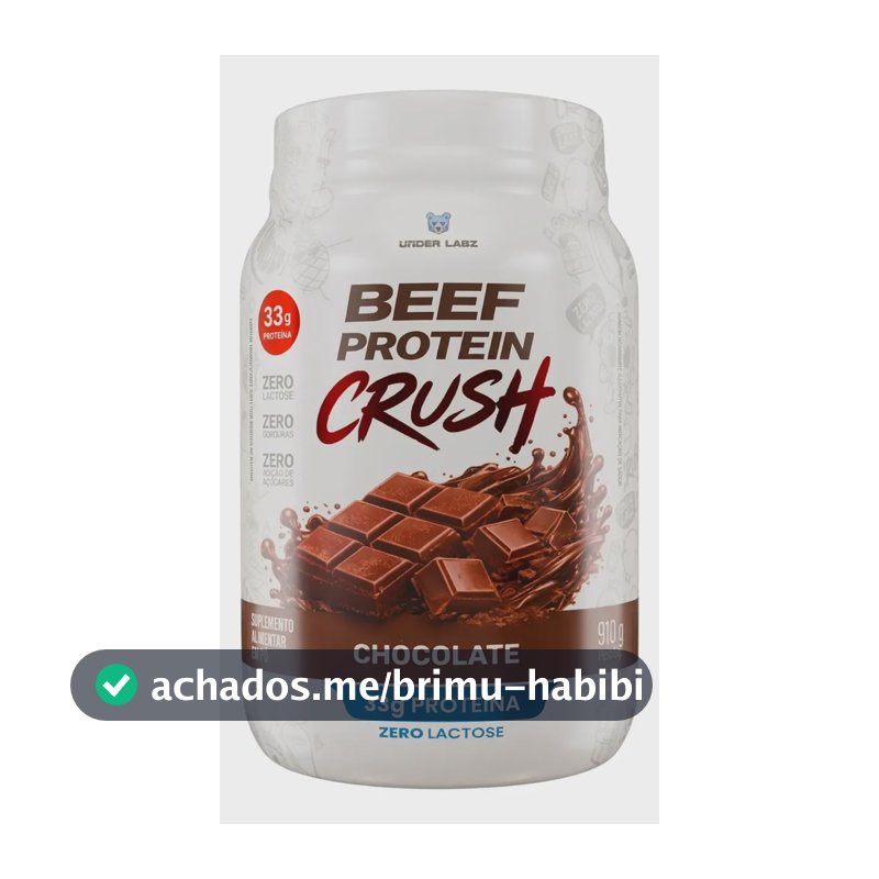 Beef Protein Crush Under Labz Whey Isolado Hidrolisada Carne Beef Protein Chocolate 910g