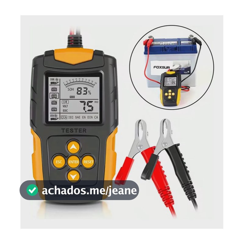 Testador Analisador De Bateria Eestacionaria Carro 3ah-200ah