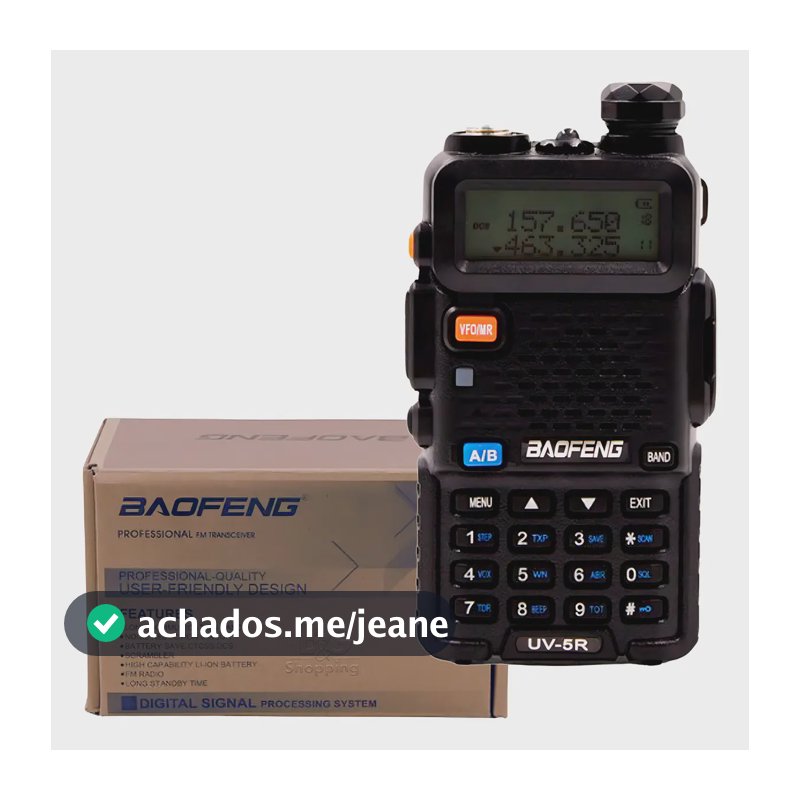 Rádio Comunicador Walk Talk Ht Baofeng Dual Band Uv5r +