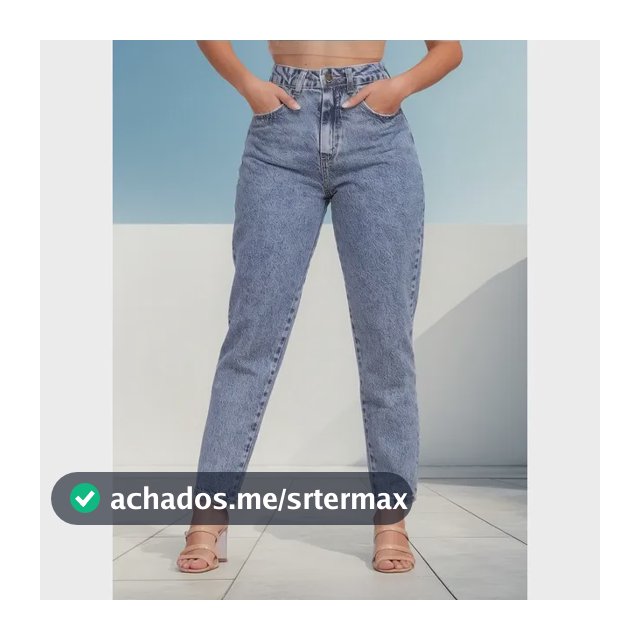 Calça Mom Jeans Feminina Cintura Alta Marmorizada