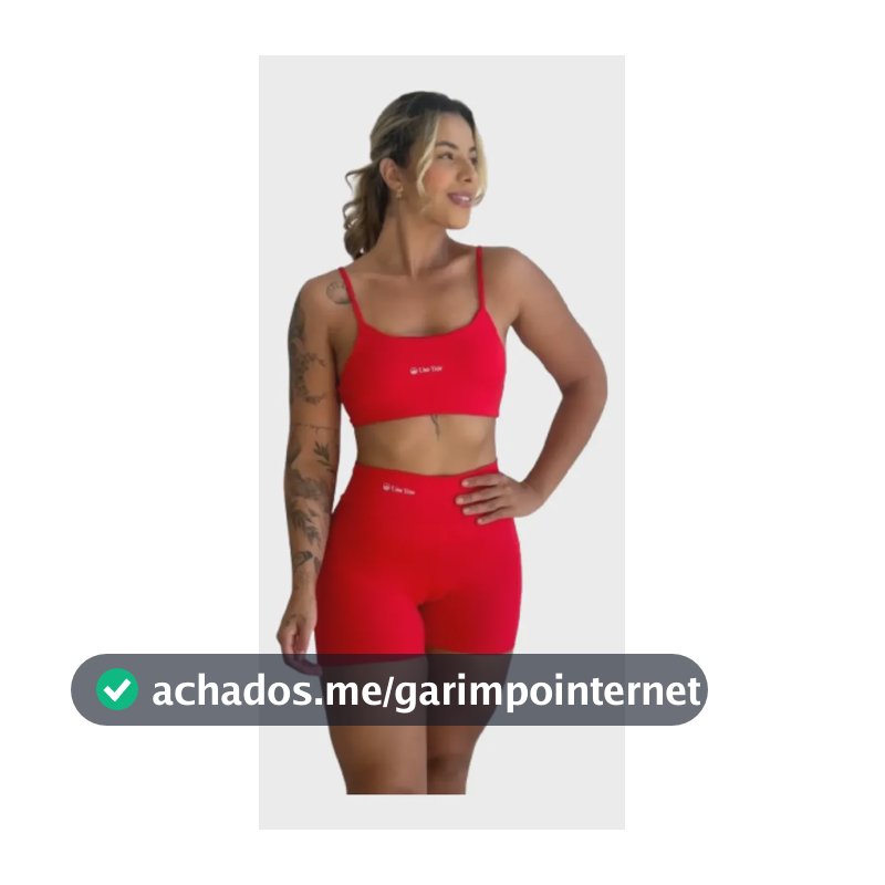 Conjunto Fitness Virginia Top Shorts Meia Coxa Cintura Alta