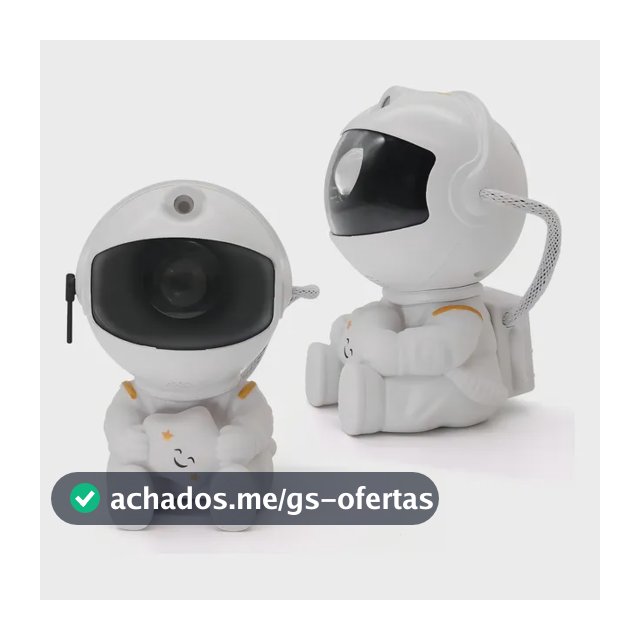 Astronauta de Galáxia e Estrelas LED Com Controle Remoto USB