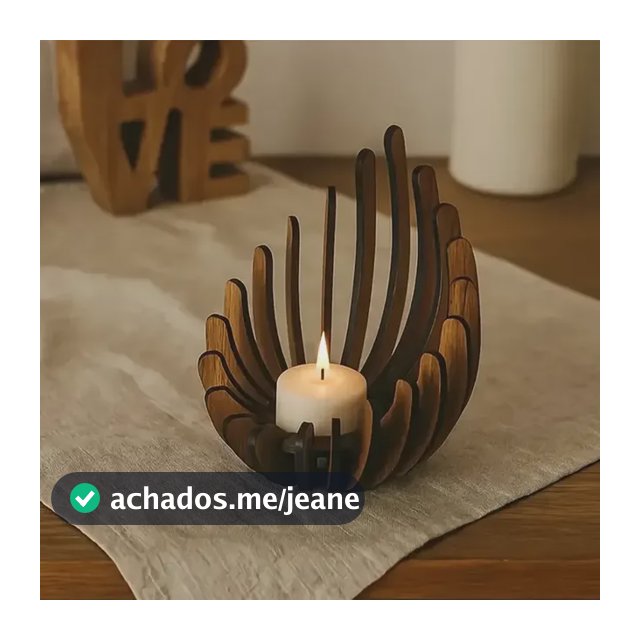 Jogo 3 Castiçais De Madeira Decorativos