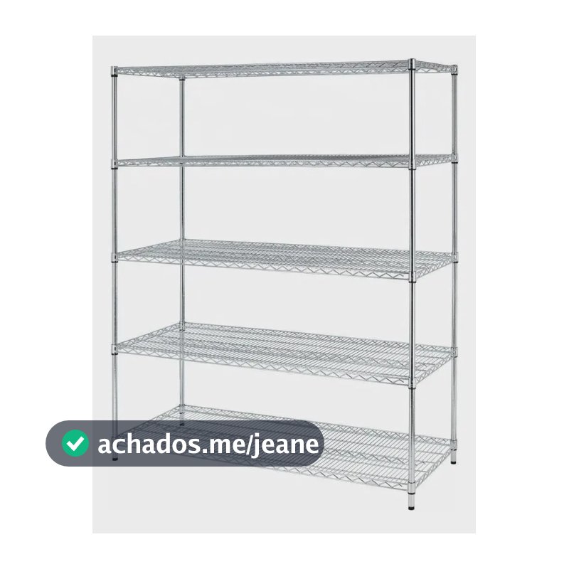 Estante  5 Prateleiras Suporta 1.360kg Super Resistente  Cromado