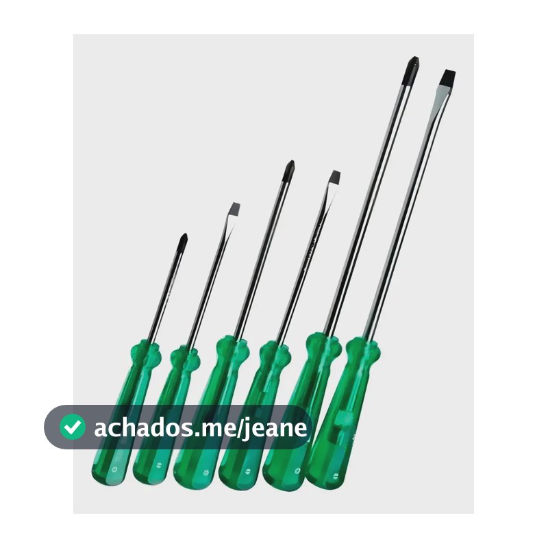 Kit Chaves de Fenda e Phillips Magnéticas Evofix com 6 Peças