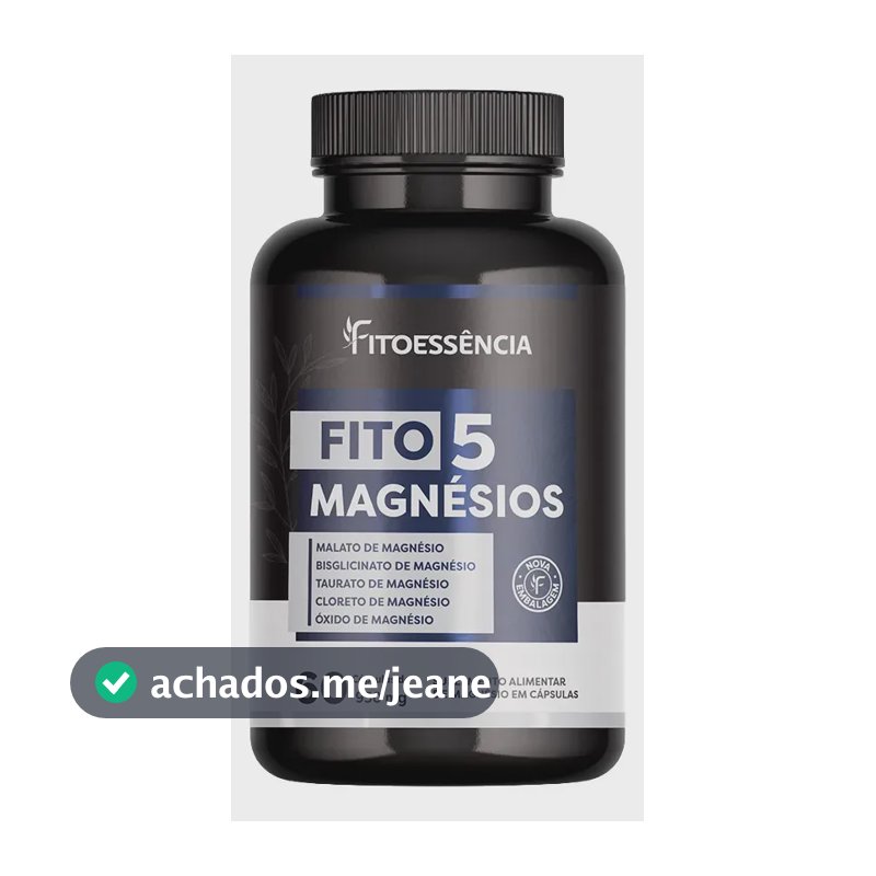 Fito 5m Magnésio Suplemento - 60 Cápsulas - Fitoessência Sem Sabor- 5 magnesios