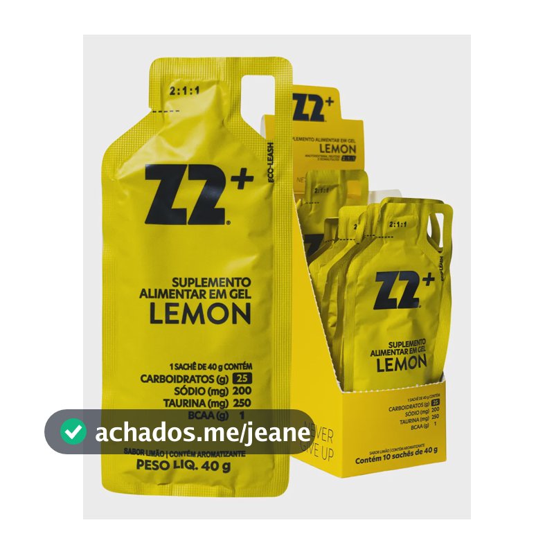 Suplemento Em Gel Z2 Performance Energy Carboidratos Sabor Limão X 40g 10 Un