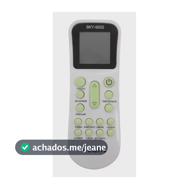 Controle SKY Compatível Ar Condicionado Elgin Inverter Eco 9202