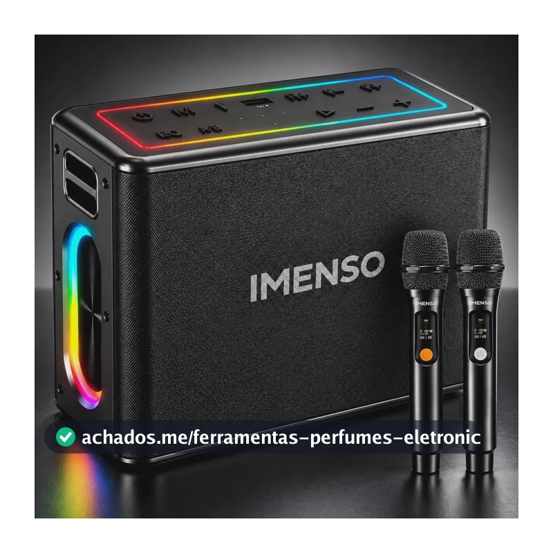 Caixa De Som Portátil Bluetooth Imenso X32 120w Ipx4 C/ 2mic Cor Preto