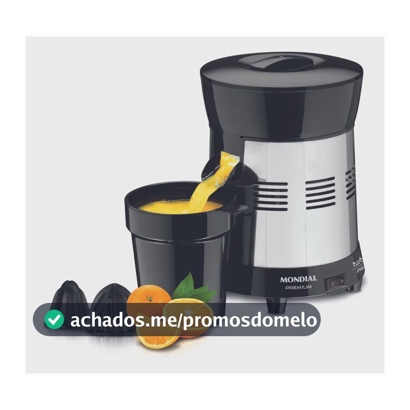 Extrator de Sucos E-10 Turbo Premium Com Potência De 250W Cor Preto e Inox Mondial