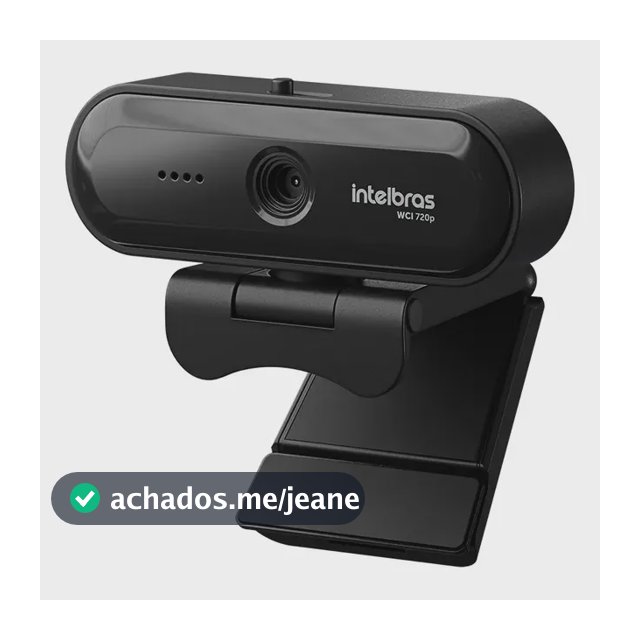 Webcam Intelbras WCI-720p HD com Microfone e Tampa de Lente USB
