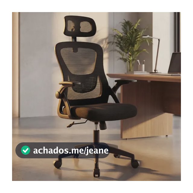 Cadeira de Escritório Sweet Studio Ergonômica Giratória Mesh Ajustável Confortável Rodinhas Ideal Home Office