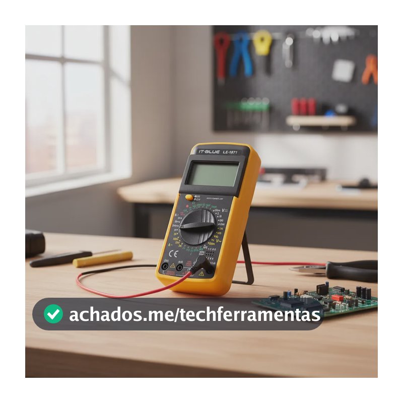 Multímetro Capacímetro Digital Portátil Completo Display Lcd