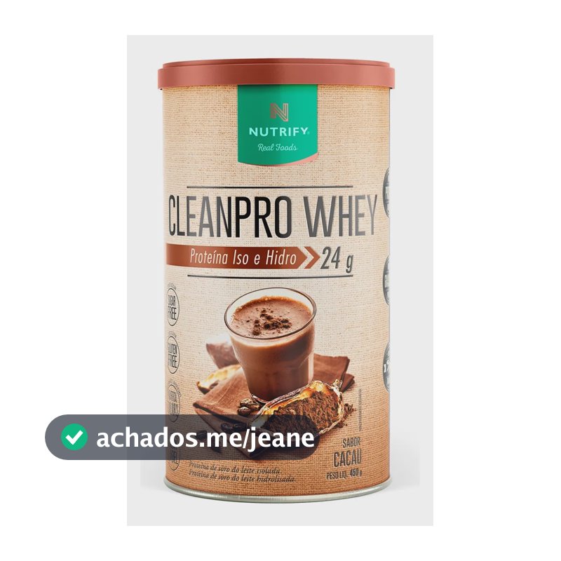 Proteína Cleanpro Whey Nutrify Cacau 450g Pote
