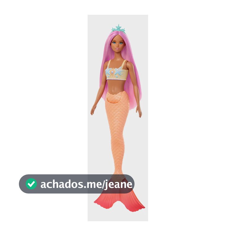 Boneca Barbie Sereia - Calda Laranja - Mattel Hrr02