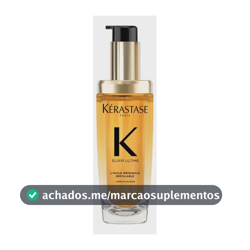 Óleo Capilar Kérastase Elixir Ultime L'Huile Originale Refilável, Cabelo Brilhante, Nutrido 75ml