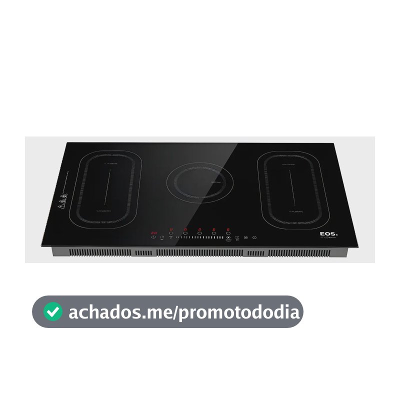 Cooktop De Indução 5 Bocas Eos 90cm 9500w Preto Eci05epf