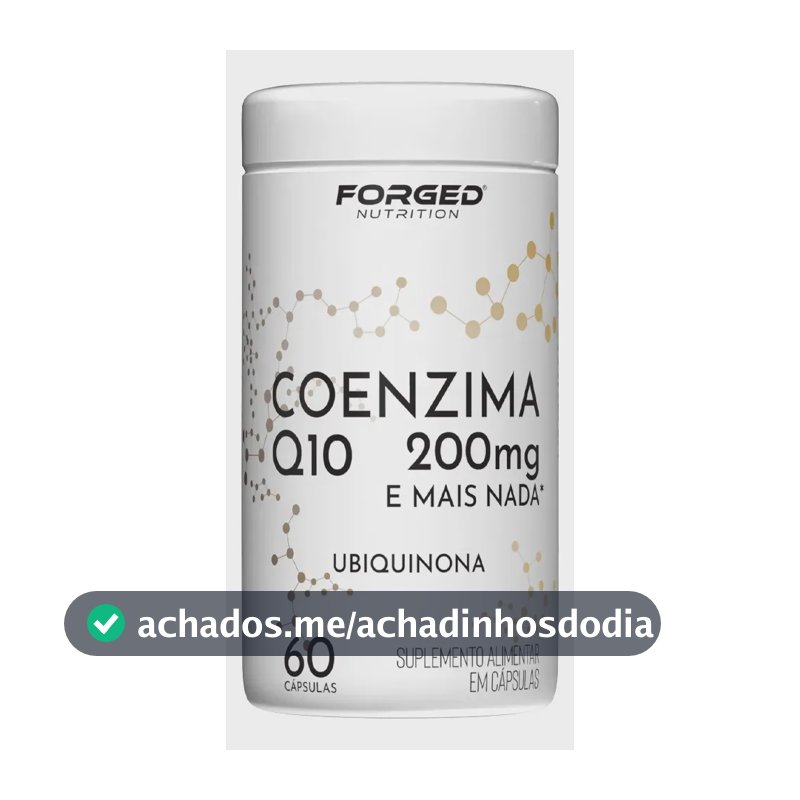 Coenzima Q10 200mg Pura Alta Concentração 60 Cápsulas - Forged Nutrition Sem Sabor