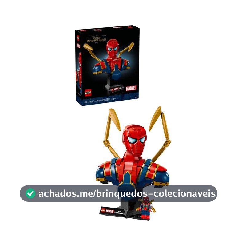 Lego 76326 Marvel Busto Do Homem-aranha De Ferro 18+ 379 peças - 2025