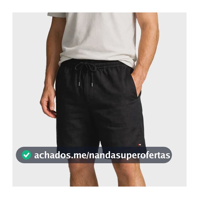 Shorts Linho Masculino Sandrini Casual Verão Confortável