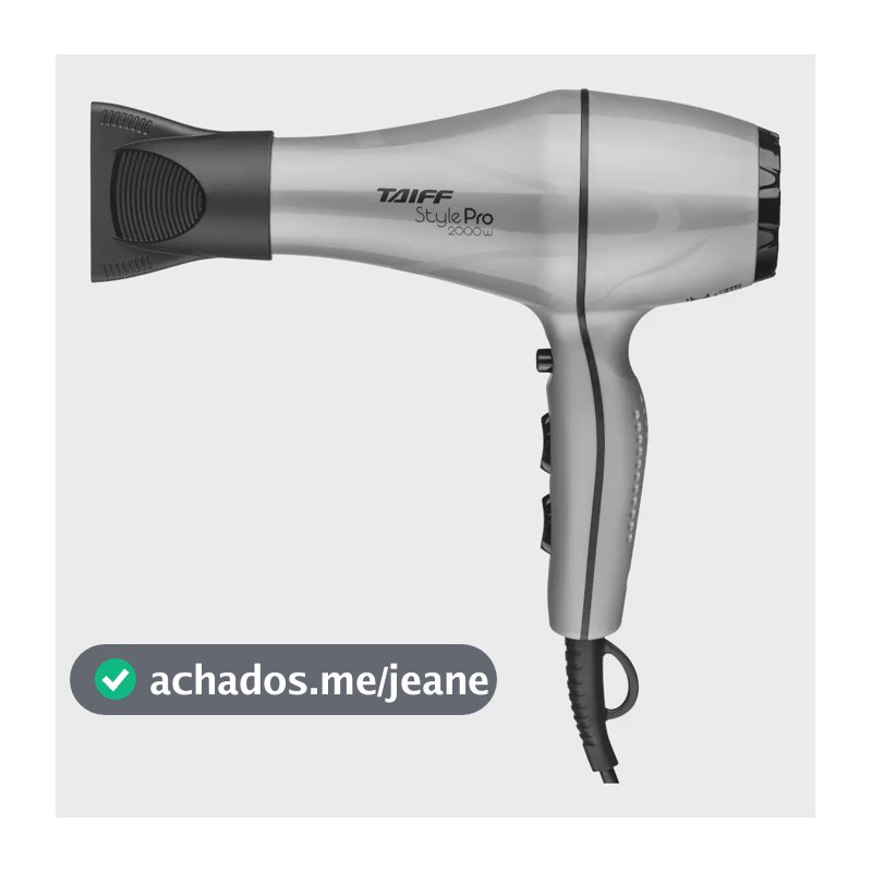 Secador De Cabelos Taiff Style Pro 2000w Prata