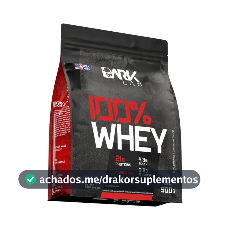 Whey Protein Concentrado 100% 900g Refil Dark Lab Sabor Gelatto Di Latte