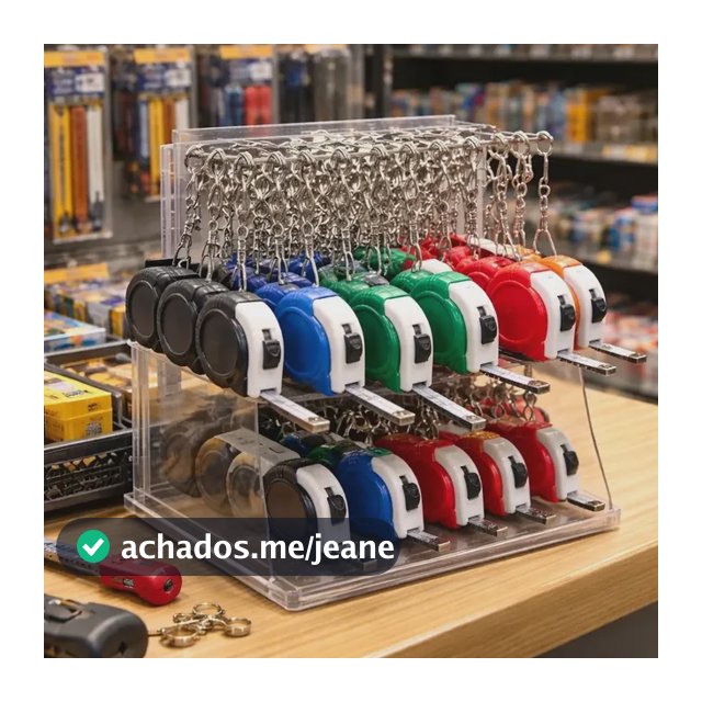100 Chaveiros Mini Trena Automática Com Trava De 1 Metro