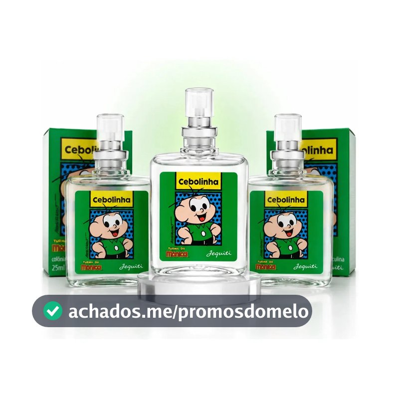 Kit 3 Perfumes Cebolinha Jequiti 25ml Infantil Turma da Mônica Colônia Masculina Kit Presente Original