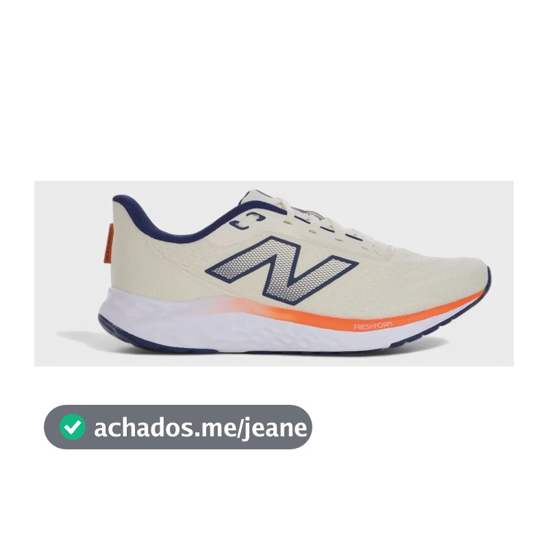 Tênis New Balance Fresh Foam Arishi V4 Amortecimento Macio Off White 40 Br