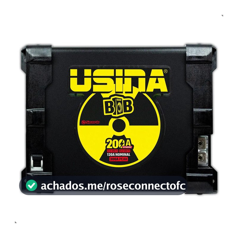 Fonte Carregador Usina Bob 200 Amperes Bivolt Dynamic Cor Preto