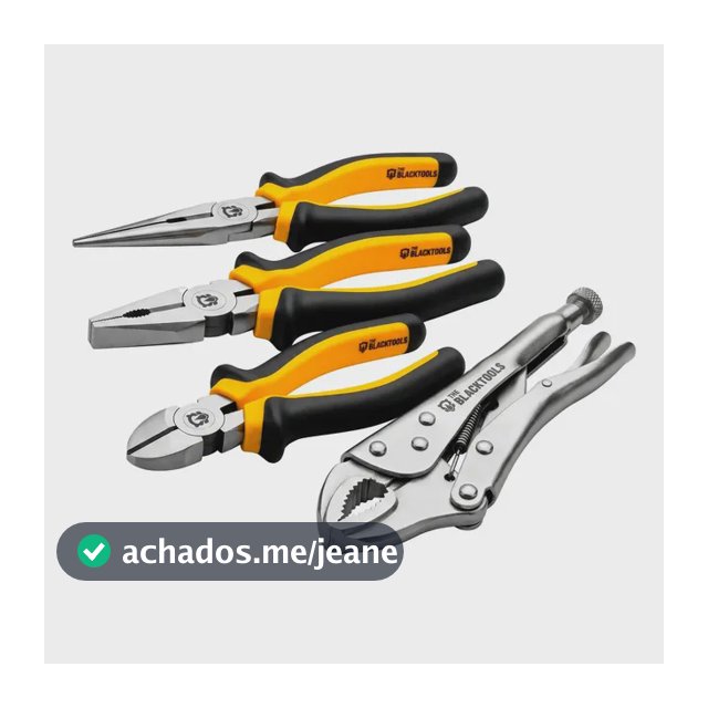 Kit Jogo De Alicates Universal Corte Bico E Pressão 4 Peças Profissional BKA400 The Black Tools
