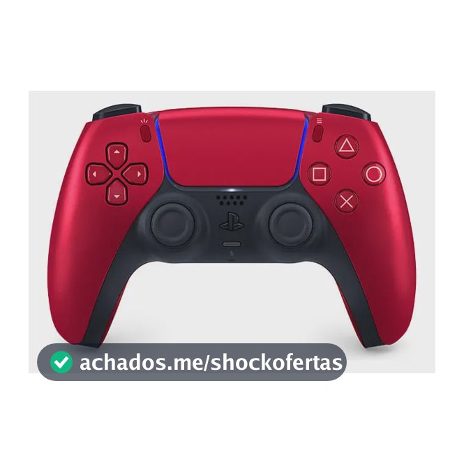 Controlador Joystick Sem Fios Dualsense para Ps5 Vermelho Vulcânico