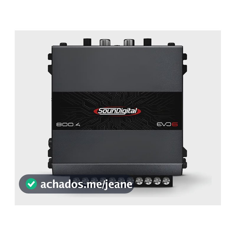 Módulo Amplificador Soundigital Sd800.4 Evo 6 4 Ohms Novo Cinza-escuro